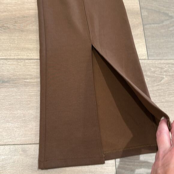 SAVVI Brown Olivia Slim Boot Pull-On Front Slit High Waist Pants Bottoms Size XL - Picture 9 of 12